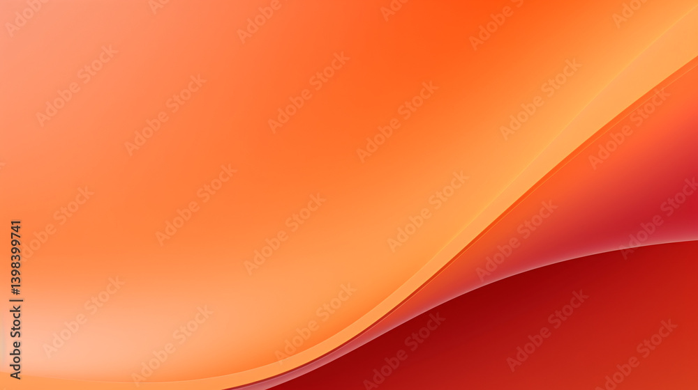 Poster A simple orange gradient background with a flowing curve shape, perfect for futuristic web design, display banners, and professional presentations.

