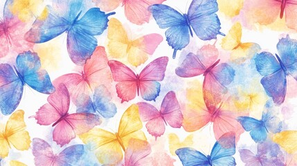 Vibrant butterfly patterns nature digital art colorful background aesthetic view nature's beauty