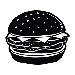 hamburger on a white background