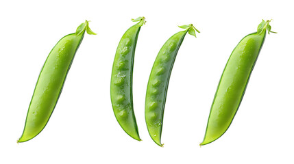 Pack of Sugar Snap Peas Set Against Transparent Background for Food or Culinary Projects