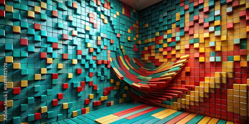 Poster Abstract Colorful Cubical Structure Design with a Dynamic, Curving Element