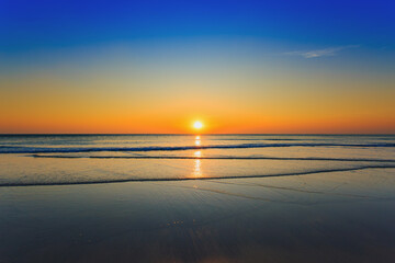 Beautiful sea landscape nature sunset outdoor background