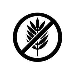 Gluten Free Icon Food Allergy Diet Restriction Symbol