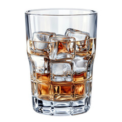 Sipping whiskey on the rocks home bar beverage cozy setting close-up