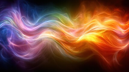 Obraz premium Abstract Colorful Energy Waves: A Symphony of Light and Color