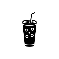 Refreshing Iced Coffee Icon Cold Brew Drink Beverage