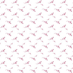 Summer Flowers At Dawn Seamless Vector Pattern Design 