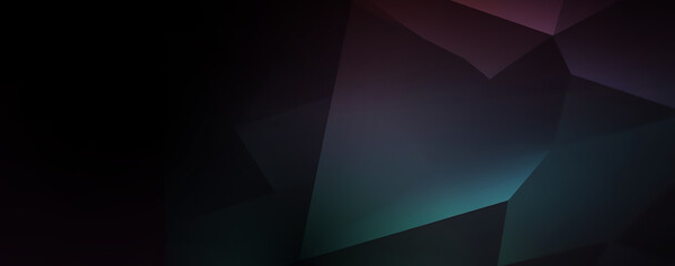 Fototapeta premium Futuristic gradient of dark mesh features. Abstract polygonal shapes background illustration