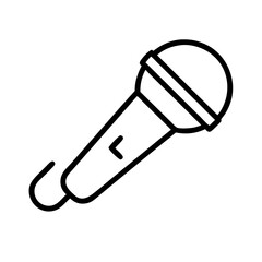 Microphone vector icon illustration for karaoke singing podcast recording and broadcast audio tool