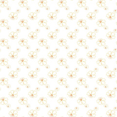 Summer Flowers At Dawn Seamless Vector Pattern Design 