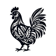 rooster isolated on white background