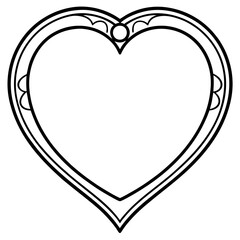 Simple heart outline for picture frames