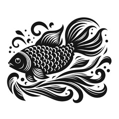 black and white fish