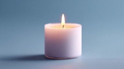 single white candle burning softly against plain background creates serene atmosphere in memory of loved ones
