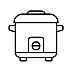 Isolated rice cooker appliance vector illustration for kitchen equipment and food preparation