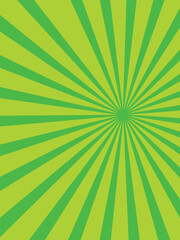 Abstract background with cartoon rays of green color.