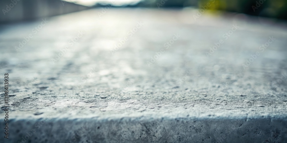 Aufkleber Close-up Texture of a Weathered Concrete Surface with a Blurred Background Showing Depth of Field and Subtle Light Variations