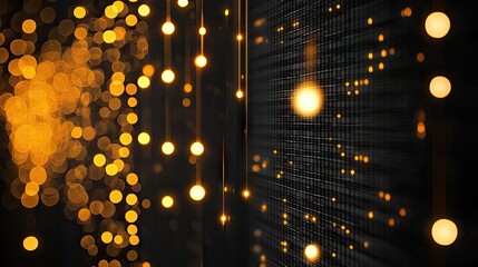 Obraz premium Bokeh lights and glowing spheres create an abstract illuminated display