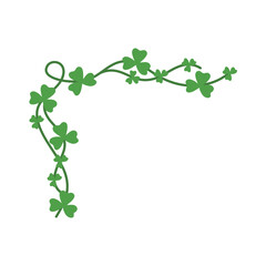 Obraz premium Clover leaf frame border for st patrick's day decoration