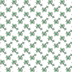 Summer Flowers At Dawn Seamless Vector Pattern Design 