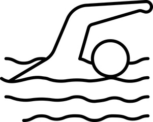 Swimming icon stock vector illustration