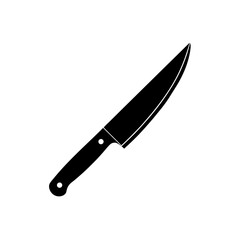 Black Silhouette Simple Knife Icon Kitchen Tool vector illustration
