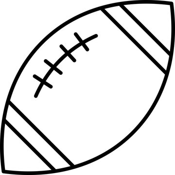 Ragbi ball icon stock vector illustration