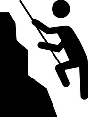 Climbing icon stock vector illustration