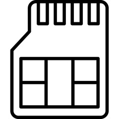 Memory Card Icon Vector Element