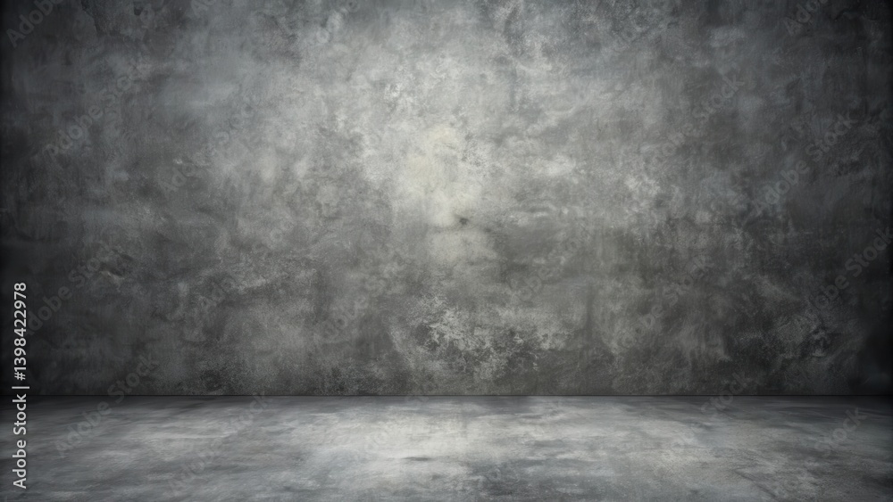 Aufkleber dark grey textured wall and floor background suitable for diverse design projects