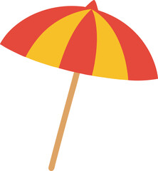 beach umbrella isolated on white