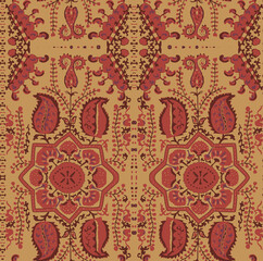 Naklejka premium allover leriya and floral designs for printing