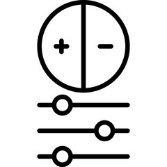 Contrast Icon Vector Element