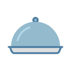 Obraz premium Covered Food Platter Serving Dish Icon Design