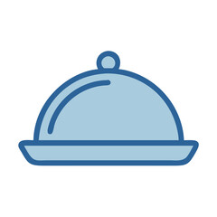 Covered Food Platter Serving Dish Icon Design