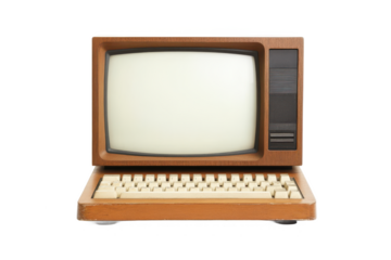 Vintage computer retro pc old technology desktop computer antique computer system