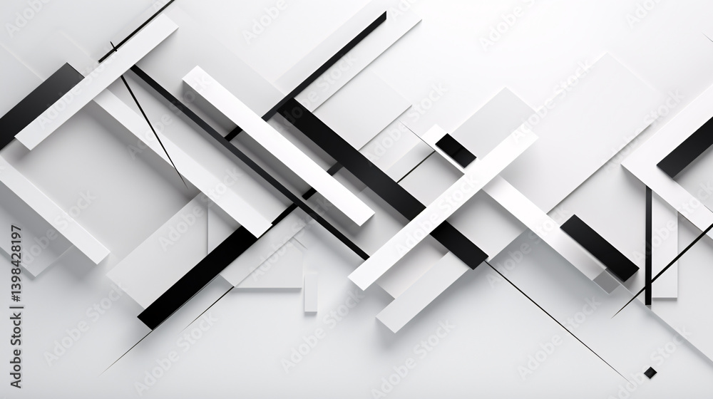 Aufkleber White background with sharp geometric lines, glowing futuristic tech structure, ideal for modern digital displays.

