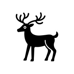 Obraz premium Reindeer Vector Icon for Christmas and Holiday Themes