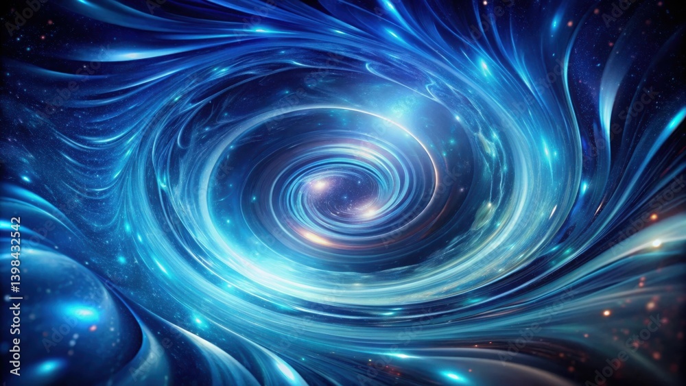 Aufkleber A Celestial Vortex An Abstract Depiction of a Spiraling Galaxy with Glowing Nebulae and Cosmic Dust