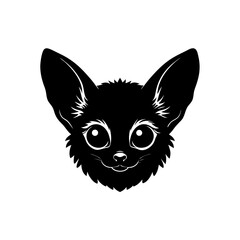 Obraz premium silhouette-of-a-bush-baby-s-head