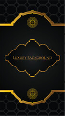 Elegant luxury label background with gold foil elements and dark textured backdrop. Perfect for premium branding and high-end packaging.
