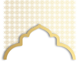 Vector Elegant Islamic Arch Frame