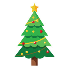 Christmas tree isolated on white background
