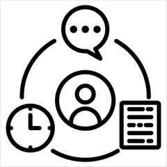 Organization Skills Simple Icon Vector Illustration Concept