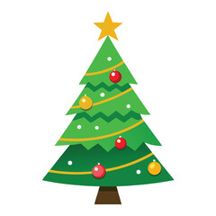 Christmas tree isolated on white background