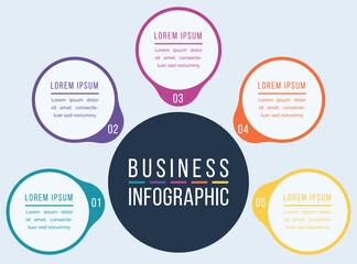 Business Infographic 5 Steps for Data Visualization