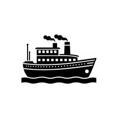 Obraz premium vector illustration of a ship
