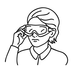 Fototapeta premium Protective Eyewear Vector Illustration for Safety Awareness Posters and Education