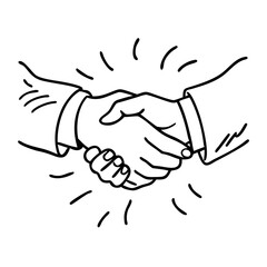 Fototapeta premium Vector Illustration of Handshake Symbolizing Business Partnership and Agreement