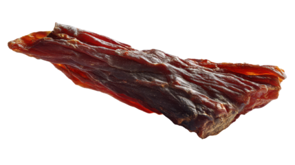 Dried meat snack, perfect for outdoor adventures and quick bites. transparent background